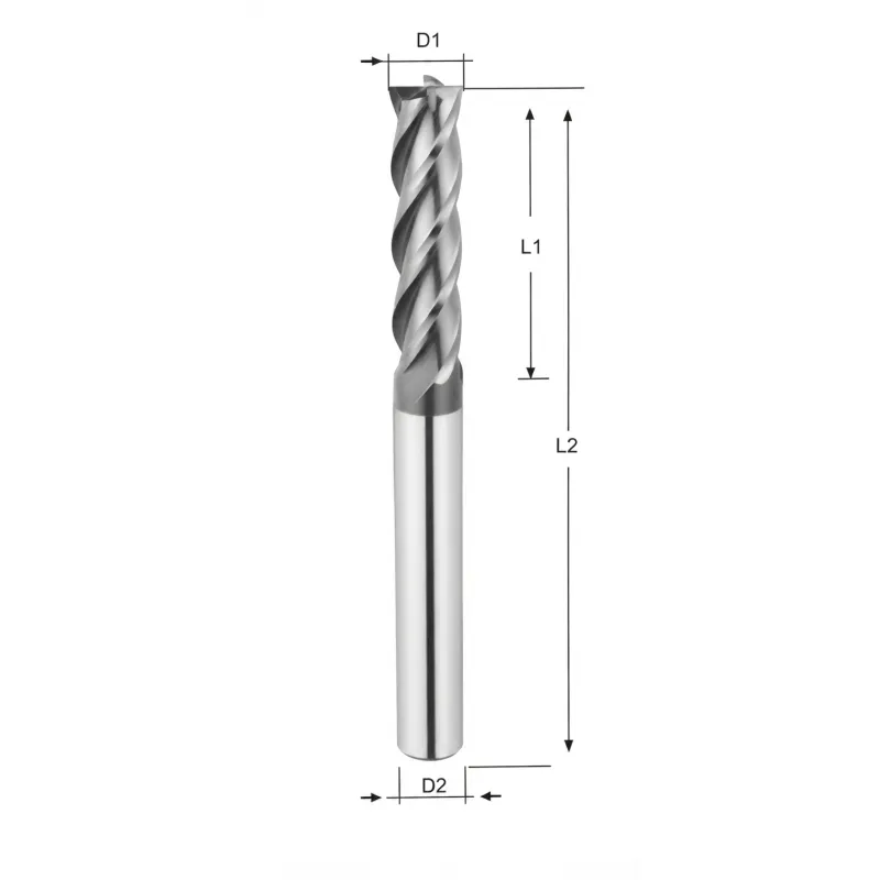Starkmetall E4F Düz Uzun Karbür Freze - 4 Ağızlı TiAlN Kaplamalı CNC Parmak Freze