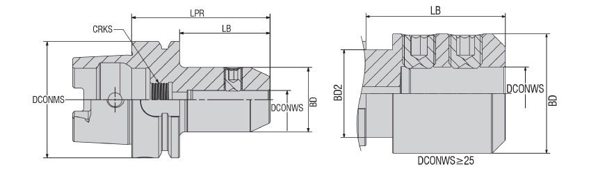 ISO 12164-1 / HSK VELDON ŞAFTLI TAKIM TUTUCULAR - AHSK-EM1