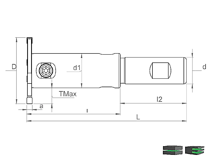 T Freze Kanal Takımları - DKT MGM. 3C / 4C / 5C T SLOT MILLS