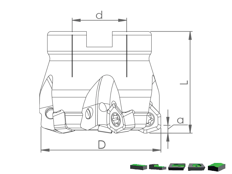 High Feed Tarama Kafaları - HTK WXCU 0705