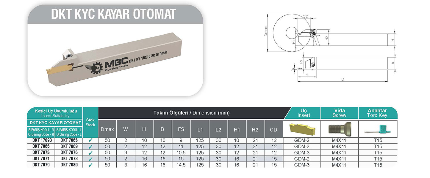 DKT KY 16X16 2C Otomat - Yüksek Hassasiyetli Dış Kanal Kateri