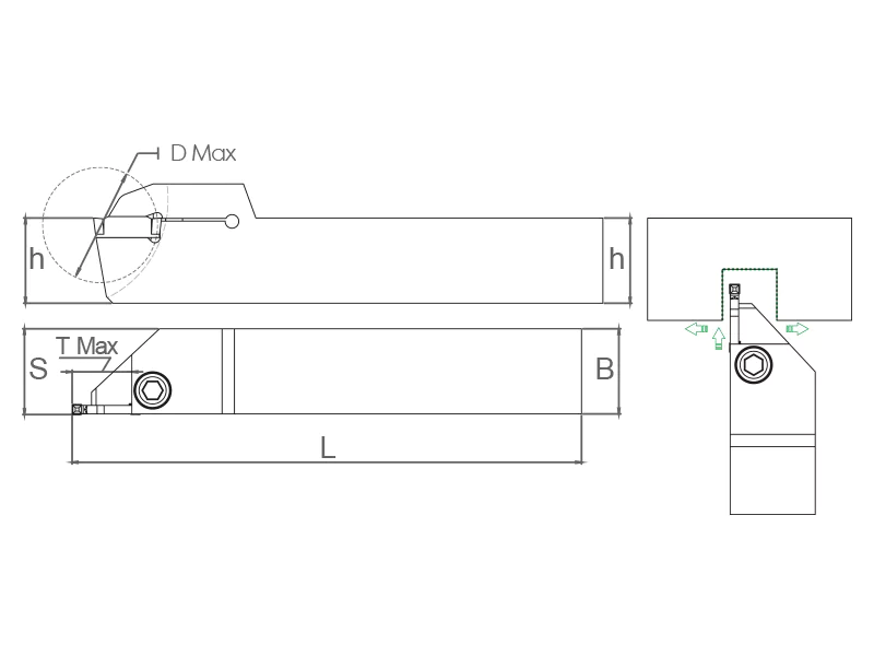 Dış Çap Kanal Takımları - BDKT-R/L-KGM (KRLY) | Yüksek Performanslı CNC Takımı